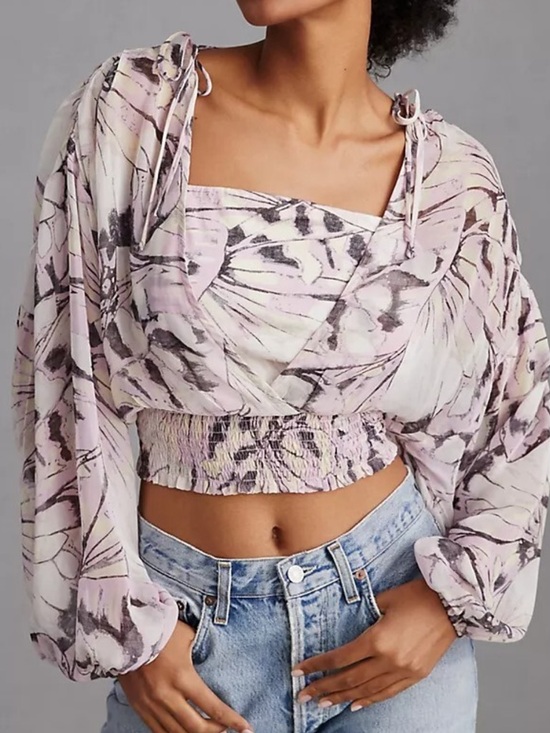 Anthropologie Tops - ANTHROPOLOGIE NWT - floral peasant blouse size large